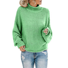 Black Turtleneck Sweater for Women Long Sleeve Solid Color