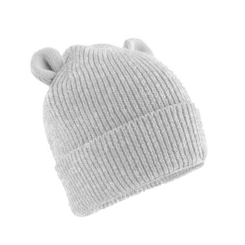 (6-12 Months, Cloudy Grey) Beechfield Baby Bear Organic Beanie