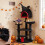 PawHut PawHut Gothic Cat Tree, 155cm Cat Tower with Sisal Scratching Posts, Black 1