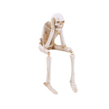 Skeleton Skull Ornament Resin 7.9 Inch
