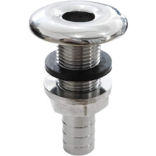 Marine Grade Stainless Steel Barbed Straight Thru-Hull