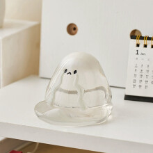 Ghost Phone Stand Resin Kawaii Sad Expression 1pc