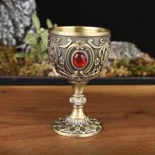 (Blue Antique)Piccola tazza liquore in metallo con stile retrò creativo per regalo o home entertainment