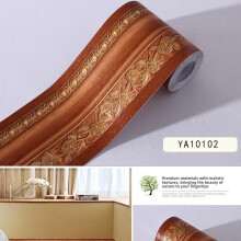 (Style F)Bordure de taille 3D imperméable avec motifs botaniques pour décoration intérieure moderne mur