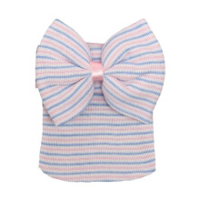 (Stripe)Striped Bowknot Baby Cap Knitted Hat Soft Cute Caps Keep Warm Gifts Fashion
