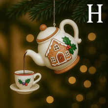 Vintage Christmas Teapot Ornament Festive Home Decor