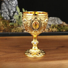 (Gold)Taza de licor pequeña de metal con estilo retro creativo para regalo o entretenimiento en el hogar