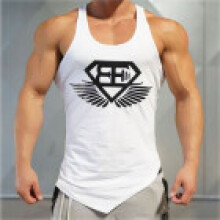 (White,XL)Men Vest Bodybuilding Slim Outdoor Quick Drying Sport Absorbent Breathable Sweat