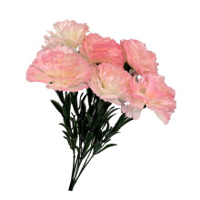 Artificial Silk Carnations 7-Head Bunch 41 cm 9 Colors