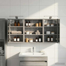 vidaXL Badezimmerschrank-Set 3 stk. 100 x 10,5 x 50 cm Holzwerkstoff