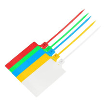 100 Pcs Colors Mixed Plastic Seals Shipping Tags, Waterproof Label Ties with Security Seals, Sign (Colors Mixed)