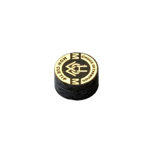 Pool Cue Tip Black 8-Pack Pig Skin 14mm