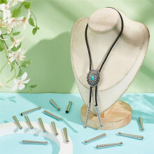 Bolo Tie Heads, 2 Inch Long Cord End Caps Bolo Hat Buckle Replacement for DIY Crafts Clothing Decoration Design Making A