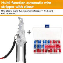 Cable Tool Set Multi-Function Elbow Wire Stripper with Spring Keychain Magnetic Wrist Cold Terminal Set
