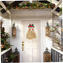 Wreath Frame, Wreath Board Wooden Triangle Decoration DIY Wreath Home Door and Wall Decoration