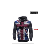 (DarkGrey,M)Neu Herren Reißverschluss lässig Hoodies warm Kapuze schmale Passform Mantel Sweatshirt Tops Fleece