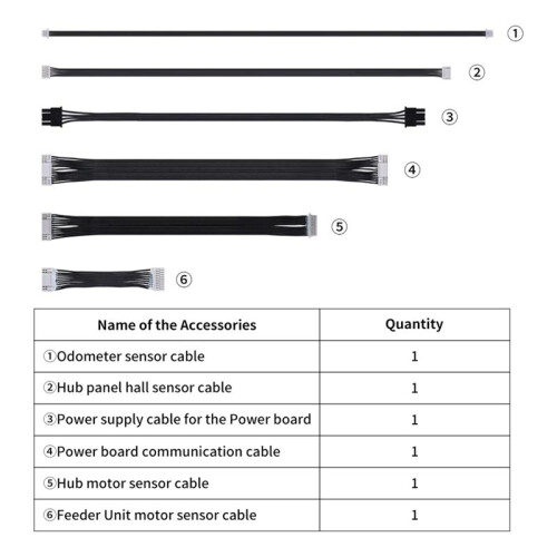 6PCS for  AMS 2 Pro 6 in 1 Cable Pack High Quality Cable 3D Printer Accessories for Bambu AMS2 Pro