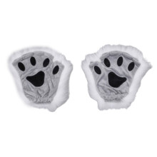 Xinwanna Winter Gloves Wolf Fox Claw Design 1 Pair White