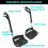 Universal Wheelchair Footrest Replacement - Adjustable Composite Footboard & Heel Loop, Foldable Comfort Support 4