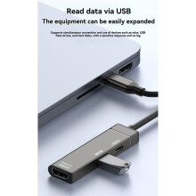 Type-C HUB Docking Station 4K@120Hz -Compatible Converter Type-C to HDTV USB-A PD100W HUB USB C Splitter for PC