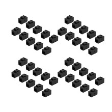 40Pcs RJ45 Connector Jack Cat6 Extension Coupler Ethernet Network LAN Cat 6 Coupler Jacks Extend Adapter,Black