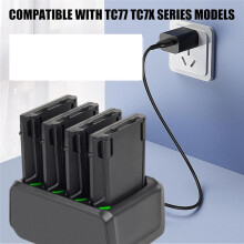 4-Slot TC77 Charger Cradle Charging for Symbol TC70 TC75 TC72 TC77 TC75AH Scanner Fast Charging Accessories