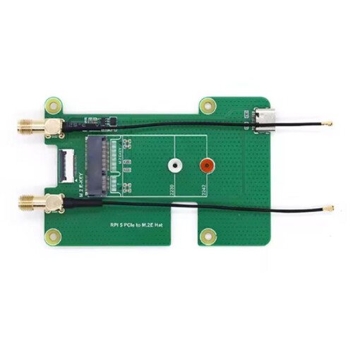 For Raspberry Pi 5 RPI PCIe to M.2 E HAT Expansion Board for NGFF M.2 E Key Wireless Network Cards Support WiFi6/WiFi7