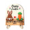 Wooden Easter Bunny Figurine Handcrafted 1PC 1