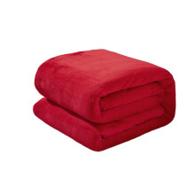 Solid Color Double Velvet Bed Sheet and Blanket with 70x100