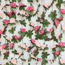20Pcs Artificial Rose Flower Floral Fake Vine Hanging Garland Party Wedding Decor