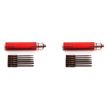 2X 6 in 1 Hexagon Screwdriver H1.5 2.0 2.5 3.0mm Hex Slotted Phillips Screwdriver Tool Kit,2