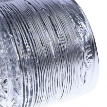 2X New 4 Inch 100mm Ventilation Pipe PVC Aluminum Tube Air Ventilation Pipe Hose Flexible Exhaust Duct 1.5M