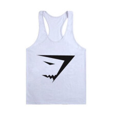 (White,XXL)Canotta bodybuilding Usa palestra stringer allenamento yback canotta canotta maglietta fitness
