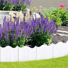 Clôture de Bordure de Jardin en Plastique 40 Pièces, Parterre de Fleurs Décoratif Bricolage et Bordure de Jardin D'Herbe, Bordure de Bordure,