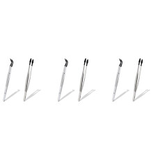 6 Pezzi di Pinzette con Punta Nel Gomma per Laboratorio Artigianale Pinzette per Hobby Industriali Pinze Gioielli Timbro Scatola di Plastica 15 cm