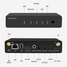 HiFiMuse R20 Wireless WiFi Audio Receiver Hi-Fi Music Adapter for Home AirPlay DLNA Spotify Tidal Streaming Player US