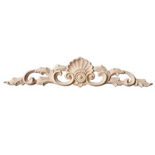 Rubber Wood Carved Corner Onlay Applique 30x7 cm