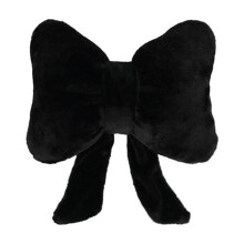 Soft Furry Bow Throw Pillow Plush Home Decor 1 Pack
