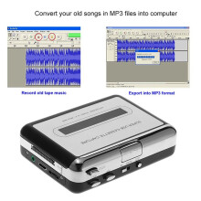 USB Cassette Tape to MP3 Converter, Audio Music Player with Headphones