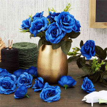Artificial Flowers Silk Rose Flower Heads,300Pcs for Hat Clothes Album Decoration, Wedding Decoration (Dark )