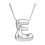 Bubble Letter Necklace Silver Gold Initial Pendant 1