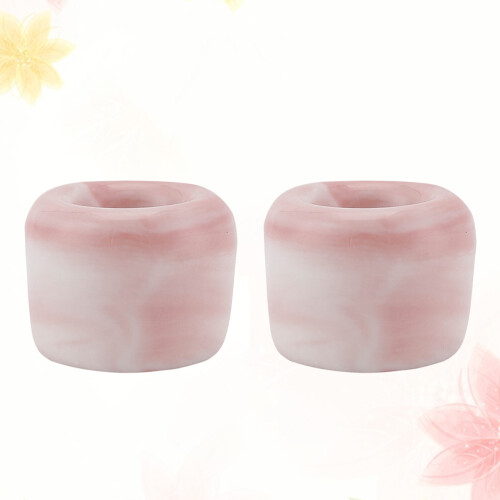 Ceramic Toothbrush Holder with Marble Grain Pattern 2 pcs 2