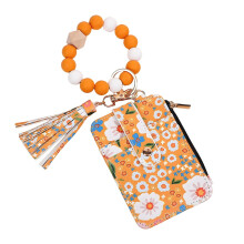 Boho Beaded Wristlet Wallet for Women with Tassel