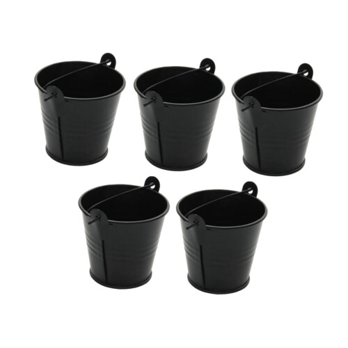 Galvanized Metal Ice Bucket with Handle 5 pcs 1
