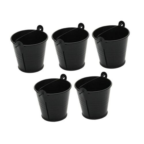 Galvanized Metal Ice Bucket with Handle 5 pcs 2