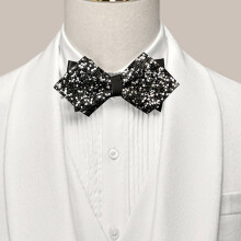 Bow Tie with Sparkling Rhinestones for Sharp Corner Design,