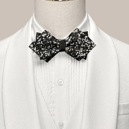 Bow Tie with Sparkling Rhinestones for Sharp Corner Design,