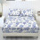 Blue Floral Cooling Full Bed Sheet Set 3-Pc 1