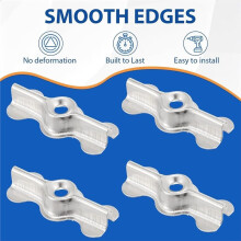 48 Sets Metal Flush Clip with Screws, 1-11/16 X 3/4 in Half Turn Button Fasteners for Storm Windows, Screens