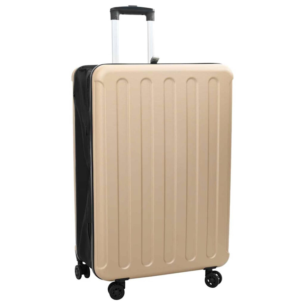 Vidaxl Suitcase Folding Champagne 50 X 30 X 76 Cm Abs Plastic